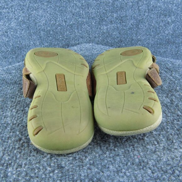 Lands' End Women Slide Sandal Shoes‎ Size 7 Medium Brown Leather - Picture 8 of 9
